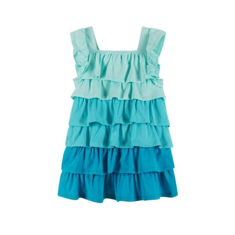 Andy & Evan Aqua and Teal Layered Dress